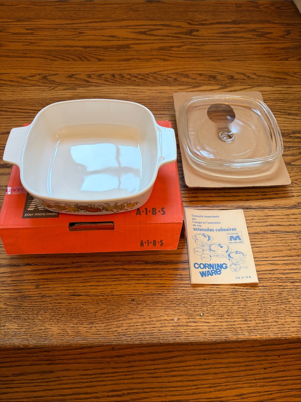 Corningware Orange Spice O'Life Storage Box, In Box Never Used - Picture 6 of 11